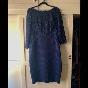 Navy Blue Adrianna Papell Cocktail Dress